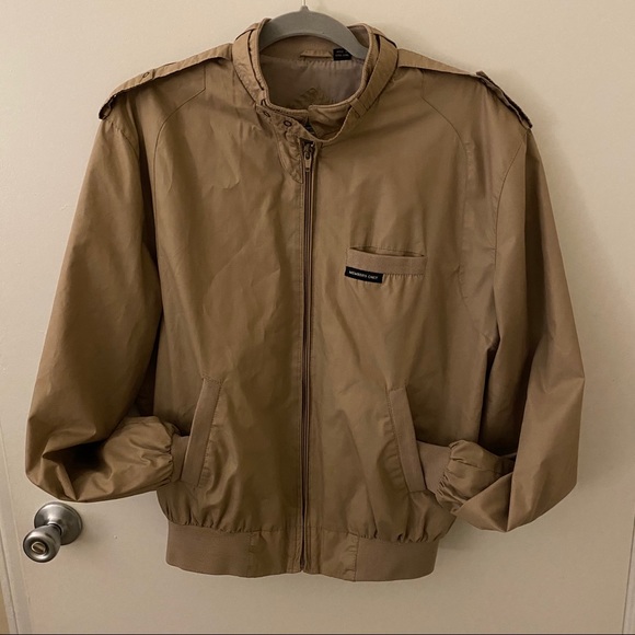 Members Only Jackets & Blazers - Members Only Vintage Khaki Bomber Jacket